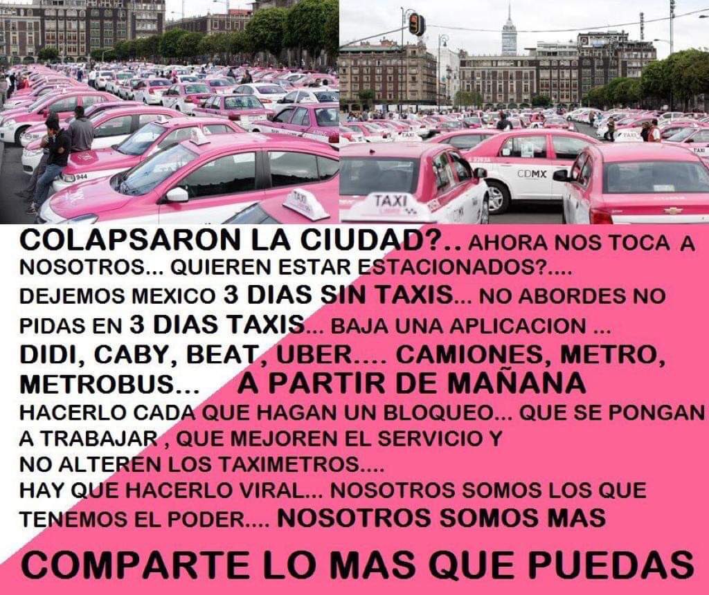 Maraphm's tweet photo. Pero creo que los que usan taxis no usan tweeter #3díasSinTaxis https://t.co/TTUxkYBOkH