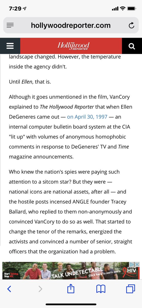 Did you know that when Ellen came out on April 30, 1997, an internal computer bulletin board system at the CIA lit up…who knew the nation’s spies were paying such close attention to a sitcom star? (here’s where I raise my hand)