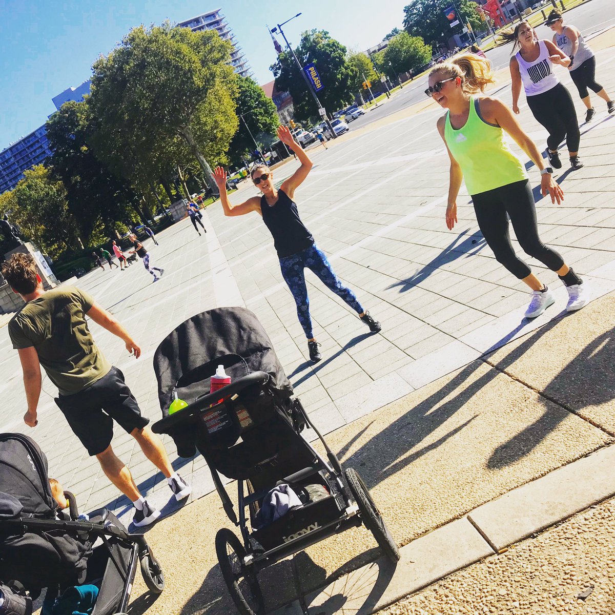 CoreFitnessPHL's tweet photo. Save the date for the Babes! BYO Baby Boot Camp is Saturday, October 19th at 9 AM with @GinaCoreFitness &amp; @laurenkrinis at the Art Museum Steps! @bewellphilly https://t.co/5DipggpAWg