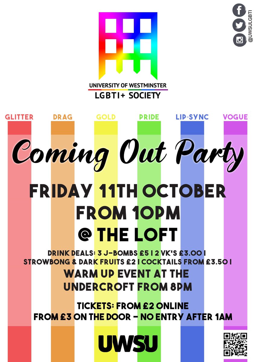 UWSULGBTI's tweet photo. Only 3 days to go...get your tickets from https://t.co/GZ0MtIPgpf https://t.co/Iyf0oWlVfe