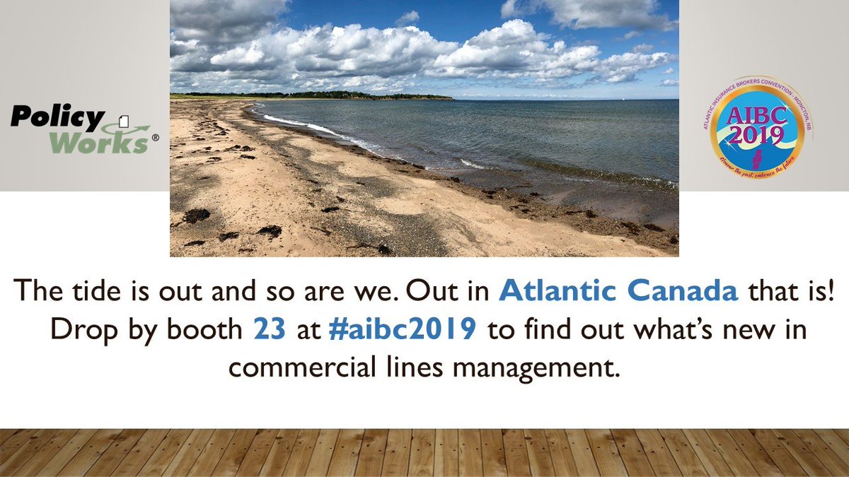 The Atlantic Insurance Broker Convention starts tomorrow! We’ll be in Moncton and can’t wait to meet you!
#brokersconvention2019 #aibc2019 #nbbrokers  #insurtech #insurancebroker #insurance #ibanb #CommercialLines #brokersdoitbetter