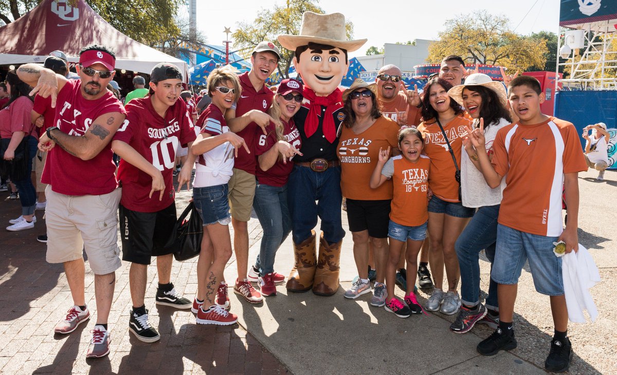 dartmedia's tweet photo. Who's ready to watch the @TexasLonghorns take on the @UofOklahoma Sooners Oct. 12 at Fair Park? DART is your ride to the match over which side of the Red River is better. Kickoff starts at 11 a.m. View our game day survival guide at: https://t.co/alsKWjnQJt. #DART2StateFair https://t.co/VolZJVW6NA