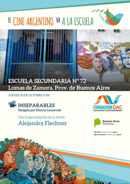 El #CineMóvil 🚙 llega a #LomasDeZamora con la proyección de #Inseparables, del director argentino Marcos Carnevale 🎬 y presentada por la actriz Alejandra Flechner

<a href="/fundacionDAC/">Fundación DAC</a> 
@BA_Cultura