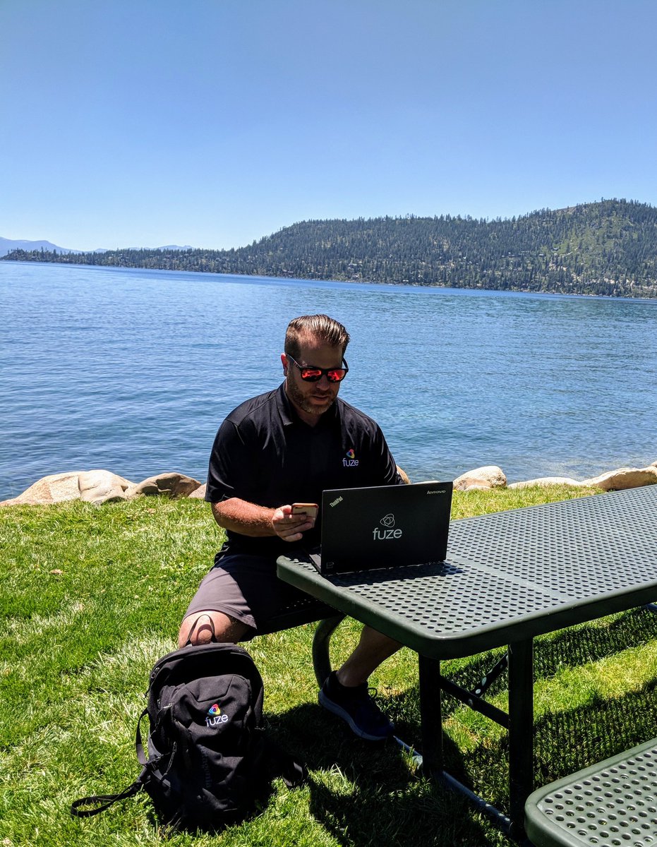 AreU_inTheCloud's tweet photo. Nothing better than being able to live the #fuzelife in Lake Tahoe. Gives me the ability to #WorkFromAnywhere @fuze https://t.co/1oR670gccv