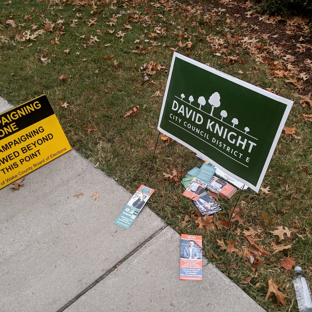 Standing at the polls supporting <a href="/KnightforRal/">David Knight</a>, @Nicole4Raleigh, and @melton4raleigh. This year is so critical for change... Get out and vote! And tell all your friends!