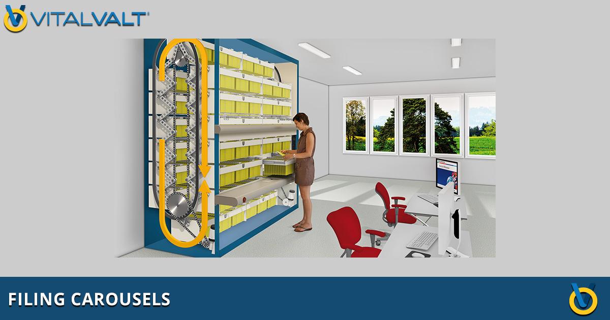 Filing Carousels

vitalvalt.com/filing-carouse…

#automatedstorage
#verticalcarousel
#filestorage
#filingstoragesystem
#filingsystem
#fileretrieval
#fileroom
#Rotomat
#officefiles
#officestoragesolutions