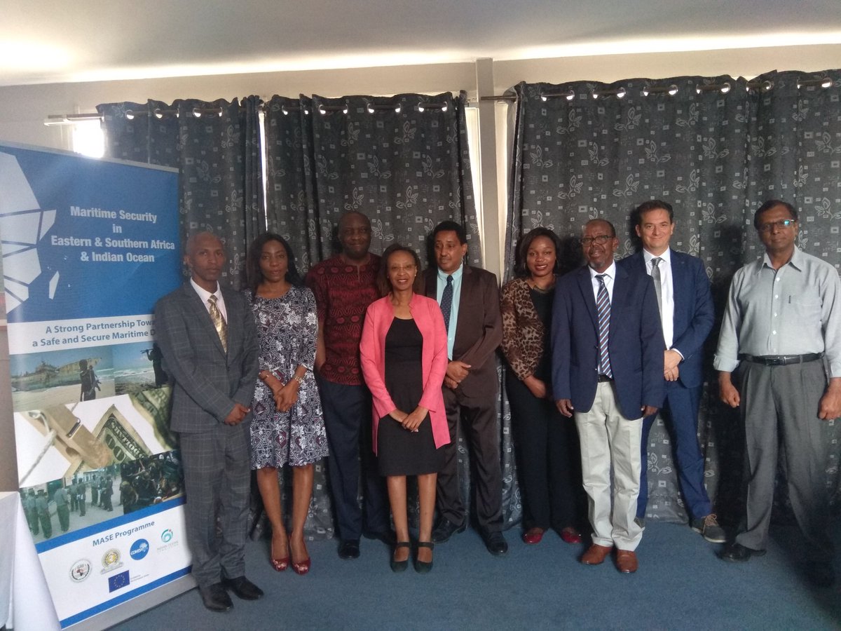 MASE_programme's tweet photo. #Groupphoto of the 9th #MASE #Steering #Committee in #Madagascar with the participation of @EUAmbMauritius, @commission_coi @jumuiya, @comesa_lusaka and @igadsecretariat as coordinator of the whole prog. #RECs working together to improve maritime capacity of the #ESAIO region https://t.co/WAzOdtJEGs