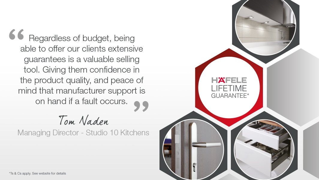 We asked Tom Naden at @S10Kitchens what the #HäfeleLifetimeGuarantee means to him. Here's what he had to say: 'Regardless of budget, being able to offer our clients extensive guarantees is a valuable selling tool...' hafele.co.uk/guarantee #CustomerServiceWeek