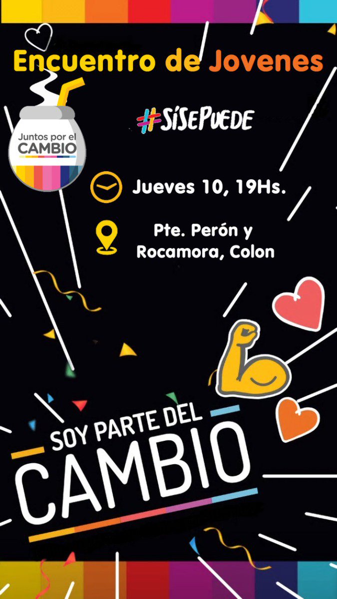 JxcColon's tweet photo. #Jovenes #SiSePuede #LaVamosADarVuelta https://t.co/TxZNjKmqz9