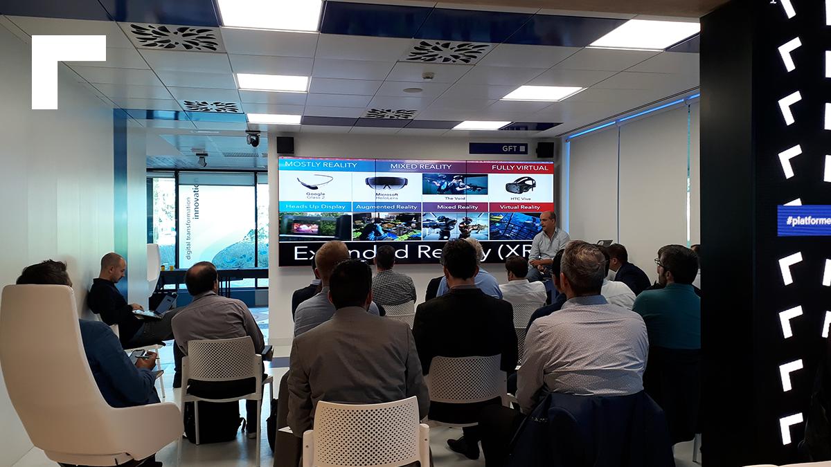 gft_tech's tweet image. Do you remember the workshop that our worldwide #GFTexperts held in May about #Cloud in #Madrid? Now, it´s turn to talk about #AI! Welcome to our #DigitalInnovationLab in Sant Cugat, where our CDO Manuel Lavin is leading these sessions!