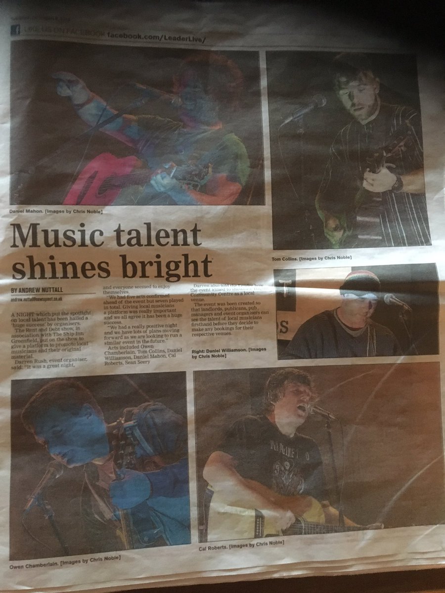 Front and inside of todays Leader