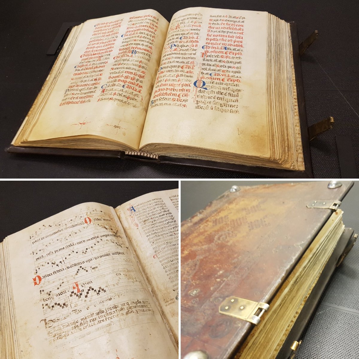 victriviaqueen's tweet photo. Currently scanning a gorgeous Franciscan Breviary from 1260 that still has hinges intact and is in great shape considering its age. #booknerd #medieval #digitization #uviclibraries https://t.co/GnONKnmEES