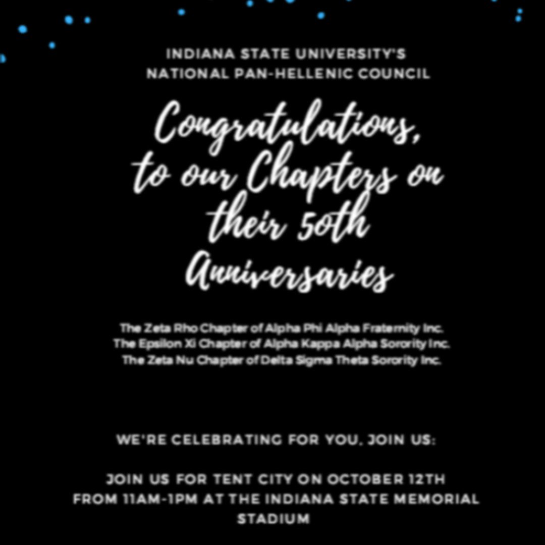 IndStateDSA's tweet image. Congratulations to our NPHC chapters on their 50th anniversaries