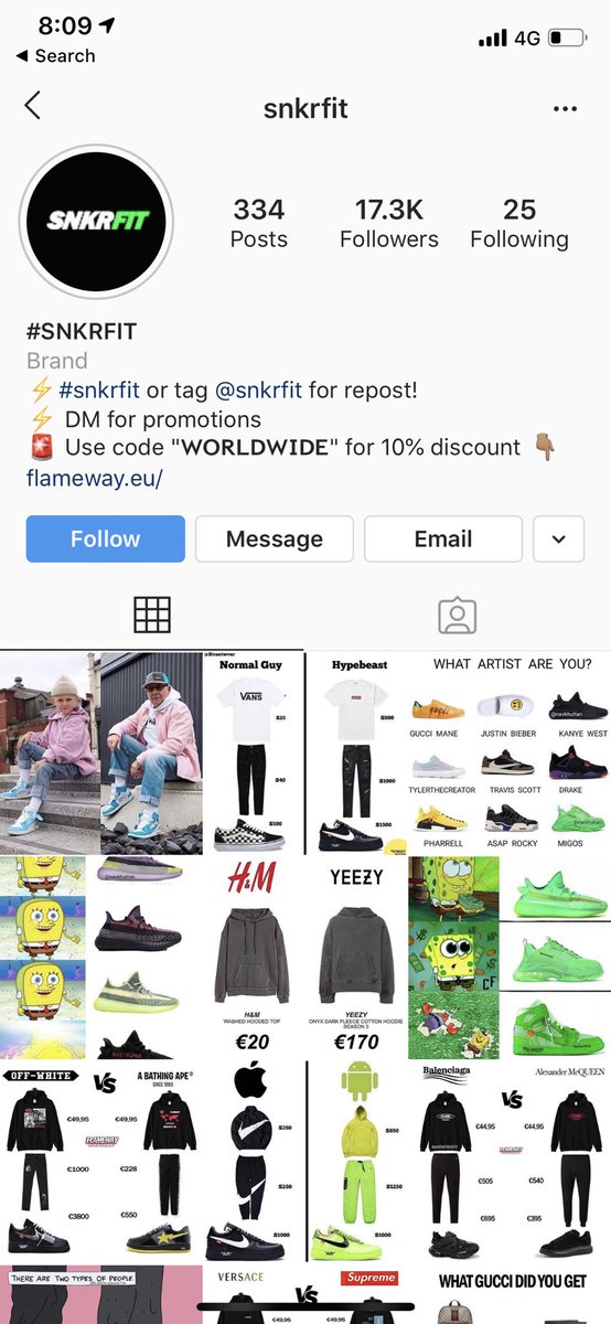 ثانيا:

حسب خبرتي، الحسابات المتخصصة في الازياء والرياضة هي الحسابات اللي سهل تشتريها وتبيعها بقيمة...