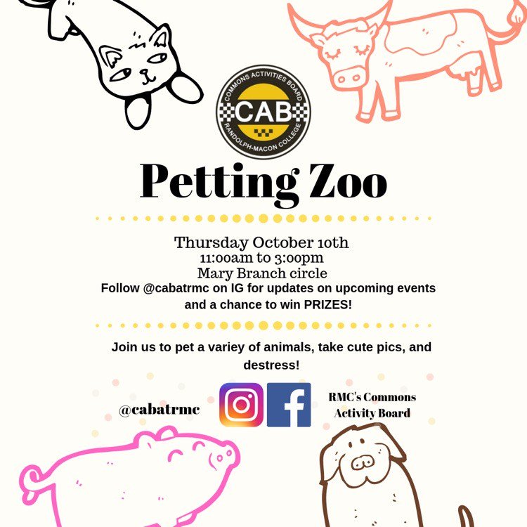 RMC_SGA's tweet image. Take a break from midterms by going to the Petting Zoo!! @RMCCAB
#stressrelief #llamas