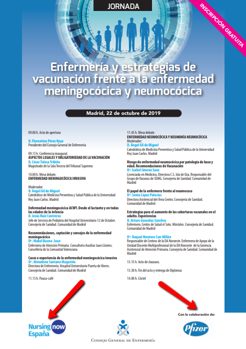 juherya's tweet photo. De verdad piensa el @CGEnfermeria que @NursingNow2020 pensó en este tipo de actos de marketing de la #IndustriaFarmaceutica (#Trumenba y #Prevenar20) para que el personal identificara su logo y con él la causa de toda la #Enfermeria? Personalmente, lo dudo mucho 😡 https://t.co/syq8eaZARU