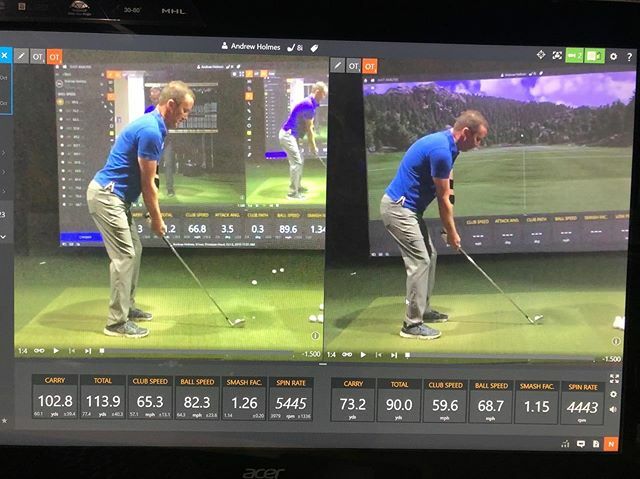 GolfersAcademy's tweet image. Another new client today came in and after an hour session we have proper posture to help with his swing. New swing on left! #bigchanges #properposture #fixmyswing #trackmanvideo #kenchutogolf #golflessons #hamilton #burlington ift.tt/2AStpVV