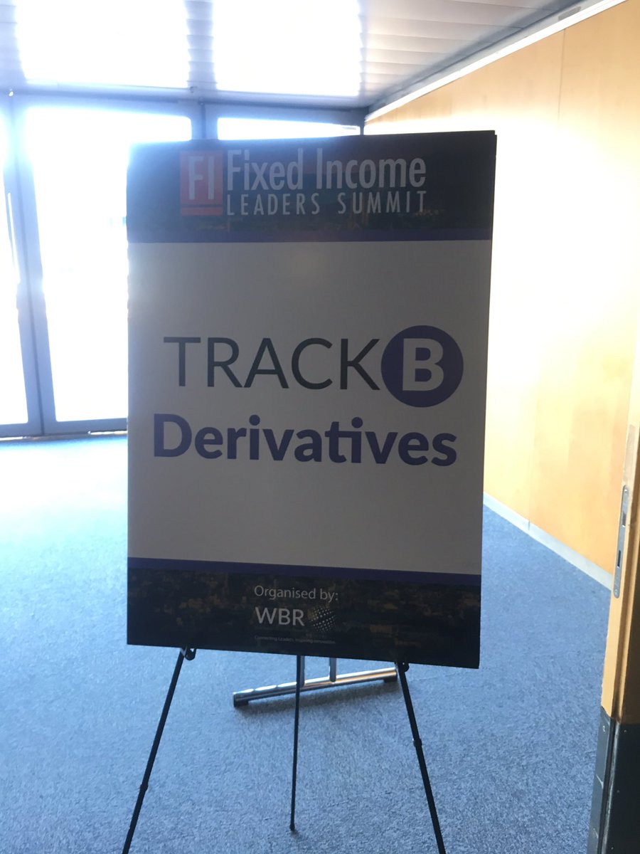 Thames Bench leading the Derivatives stream at <a href="/FixedincomeGuru/">Fixed Income Leaders</a> #FILS2019 in Barçelona this afternoon. Electronification of trading, liquidity, clearing, Brexit, UMR and LIBOR / Reference Rate Reform all on the agenda