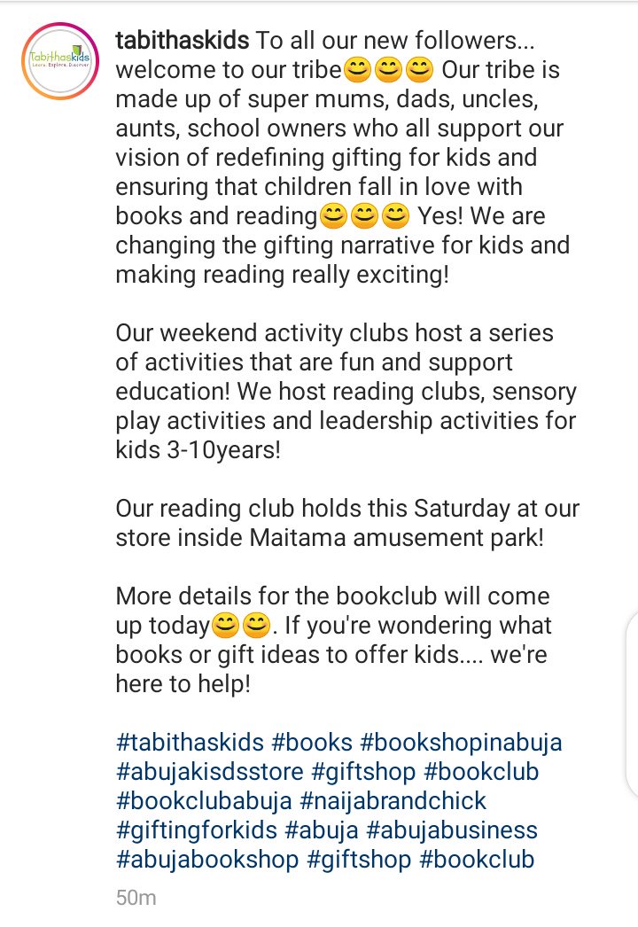 Tabithaskidsedu's tweet photo. Join our community of readers and leaders, young and old. If this post comes to your TL, please click on the follow button.
Also follow us on IG at #tabithaskids let's learn and grow together.
We'd love to see you at our store located in Maitama Amusement Park #follow #eduhub https://t.co/708VMEjqWM