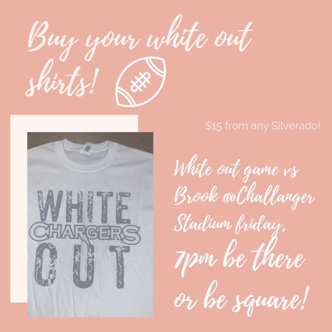Buy your white out shirt from any <a href="/cshssilvies/">✨Silverados✨</a>!