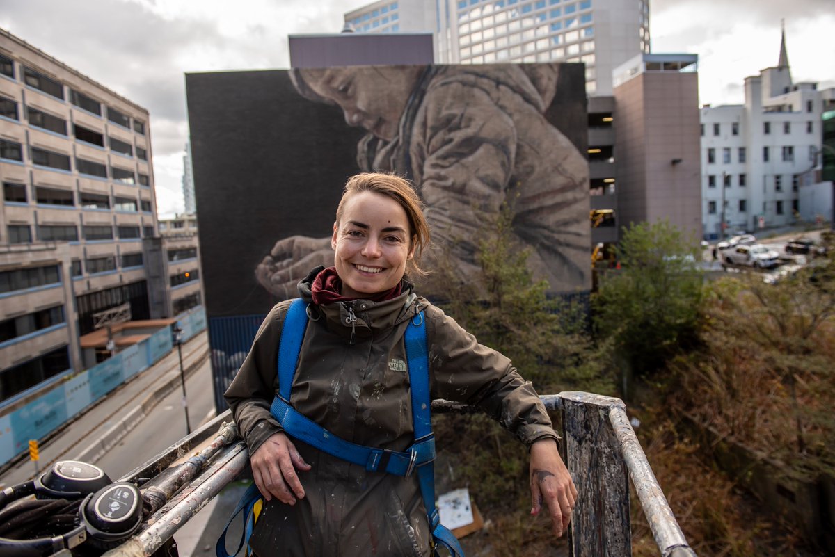 DowntownHalifax's tweet photo. New #DowntownHalifax mural alert!

World travelling artist Jacoba Niepoort has left her mark at 1583 Hollis Street, check it out below. 

The mural is part of our #GrittytoPretty Placemaking Grant Program, learn more here: https://t.co/0BU2VOzLgh

Photos: @StooMetz https://t.co/KopGOxU81j