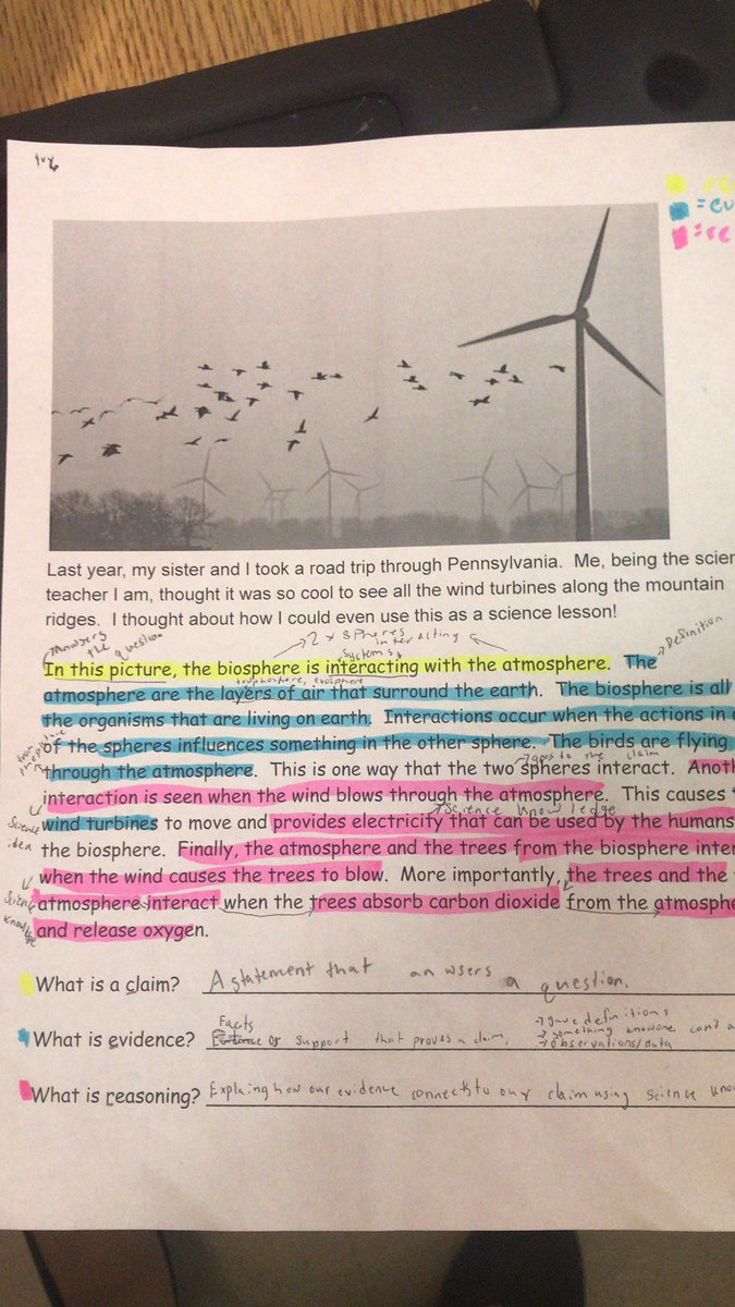 Breaking down a response in order to understand CER with 5s today.  Building our own ability to communicate in science! <a href="/FountaindaleES/">Fountaindale</a> <a href="/EllistarTara/">Tara Ellis</a> #FDELearns