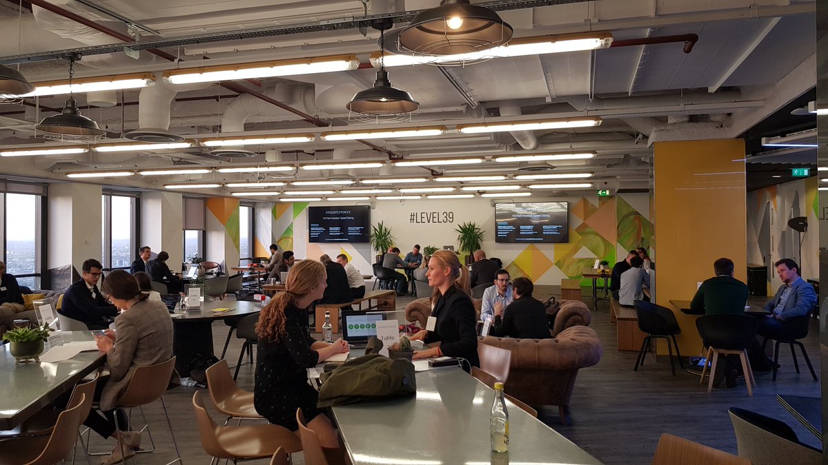 InnFin's tweet photo. Delighted to host our #FinTech VC Speed Dating event tonight at @Level39CW. Thanks to @Accel, @balderton, @Barclays, @Beringea, @Citi, @DraperEsprit, Hedosophia, @KreosCapital, @LBGplc, @MMC_Ventures, @NBSVentures, @Octopus_UK, @SanInnoventures, @VisaNewsEurope for taking part! https://t.co/wlG7aM1CTE