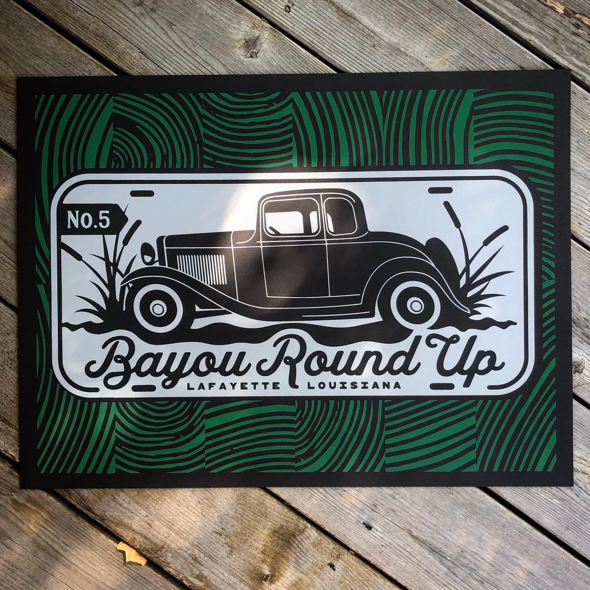 BayouRoundUp's tweet photo. The 5th Annual Bayou Round Up posters and t-shirts are here! They will be available only at the show at Blackham Coliseum October 19th - so come by our merch booth and check out the other great vendors at the show while you are enjoying the live music and all the amazing cars! https://t.co/aWSaTWqTWl