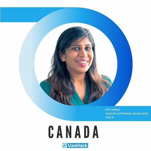 GoVanHack's tweet photo. 🥇ANOTHER VANHACKER HIRED! Priyanka is a Senior Software Developer from India who relocated to Canada 🇨🇦 ! 🎥 Check her success case video at https://t.co/T4NniLQZqW #wehacktogether #govanhack #bethenextvanhackerhired https://t.co/KarpL5SGni