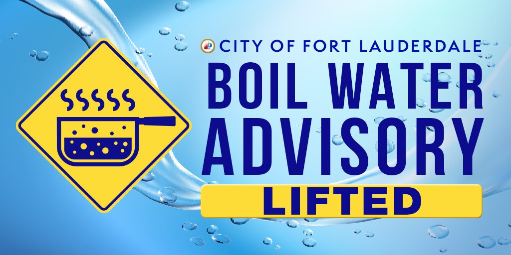 FTLCityNews's tweet photo. Precautionary Boil Water Notice LIFTED for Las Olas Isles Area of Fort Lauderdale. Details at https://t.co/fnFkfHQWmc https://t.co/KX04BmVPnU