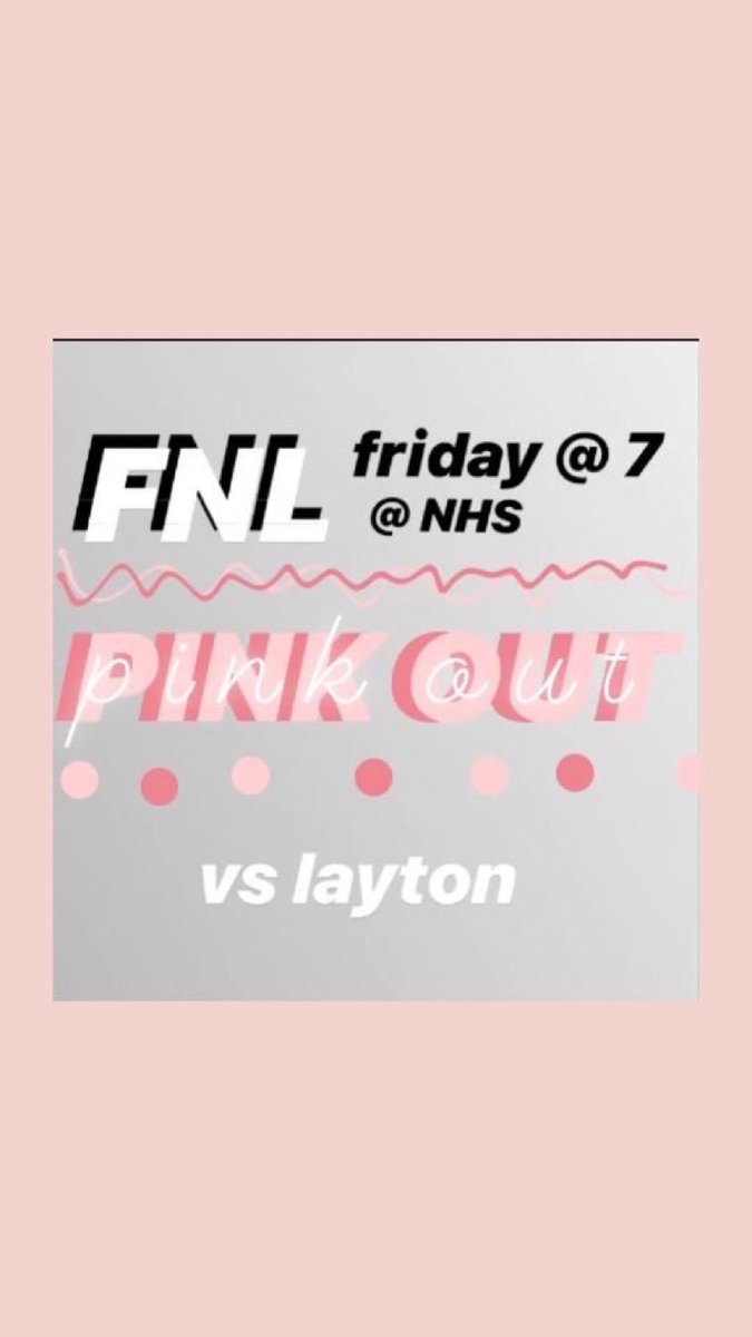 Dress up in all your pink gear and support the football team at our final home football game this Friday night at 7pm! Hope to see you all there! 💕📣🏈