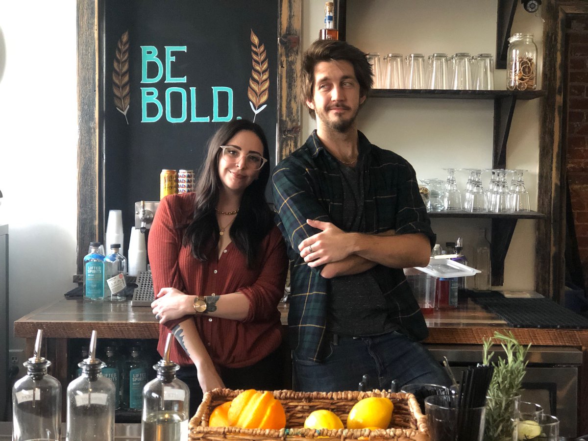 Come see Emily and Drew tomorrow in the Tasting Room, then stop in on Friday to see what special cocktails they've come up with! 🍸🍸 #liftedspiritskc