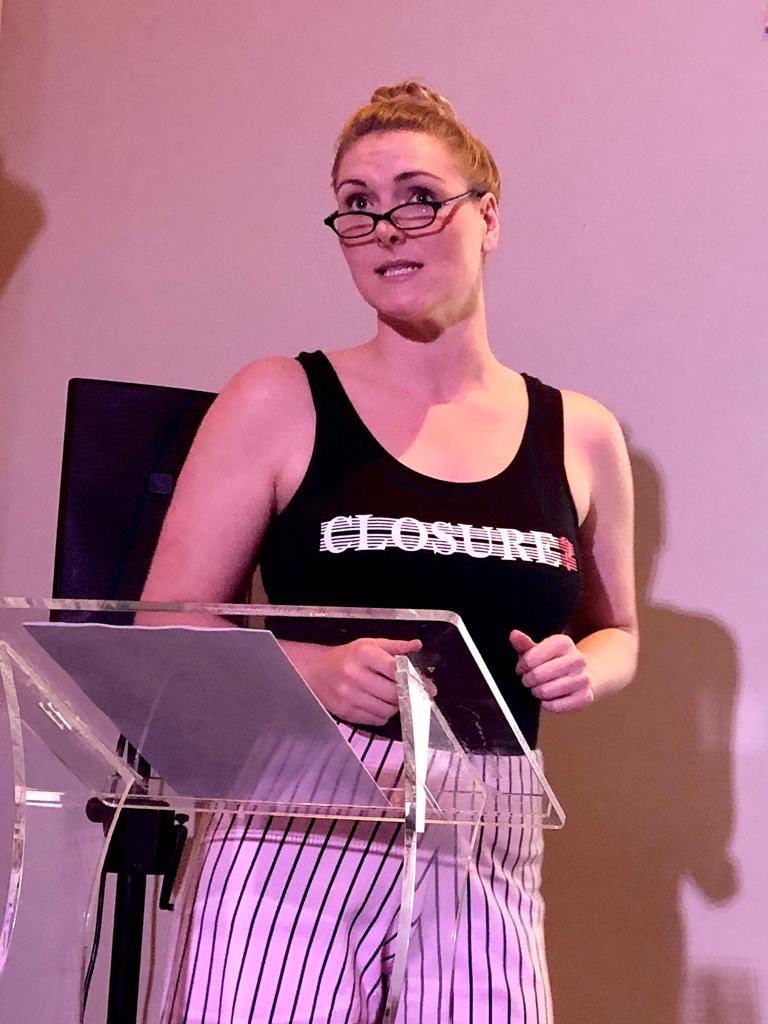 BrighouseArts's tweet image. Closure? That’s the question we are all still asking after laughing our way through Lydia Murrãy’s  #PerformanceLecture #LiveArt #Brighouse #Calderdale #Performance. Thanks @PregoBrighouse