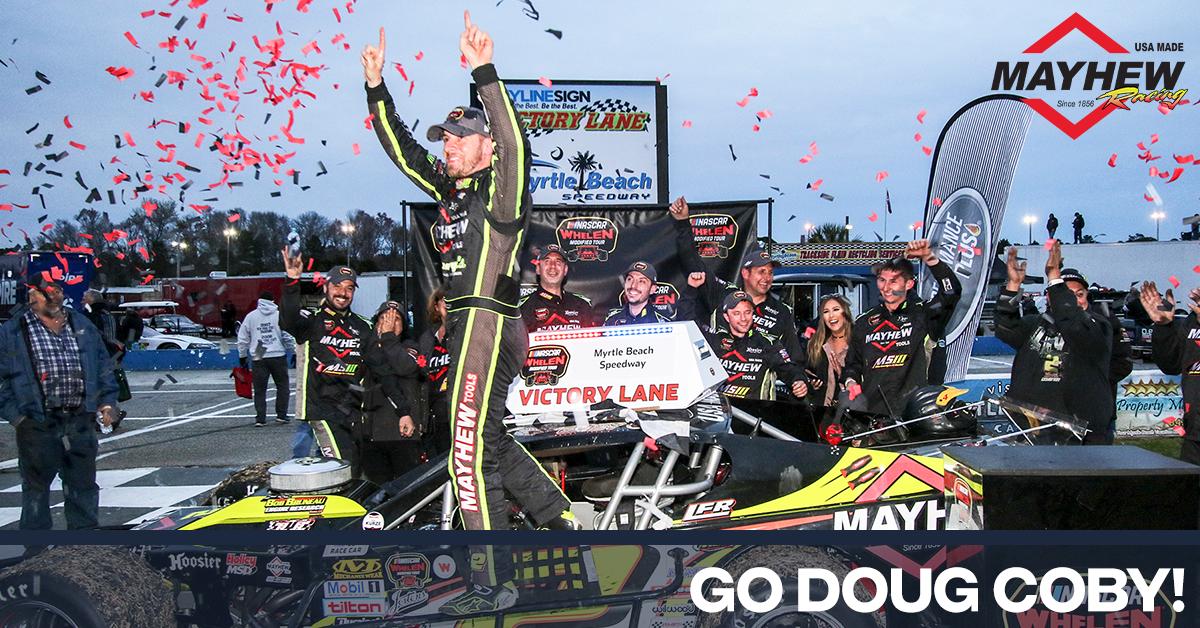 mayhewtools's tweet photo. Doug Coby is going for his 6th Championship of the NASCAR Whelen Modified Tour this Sunday! Proud to have partnered with the MSIII Racing team to once again sponsor the #2 car this season! Go Doug Coby! https://t.co/yWIs1EN8pZ