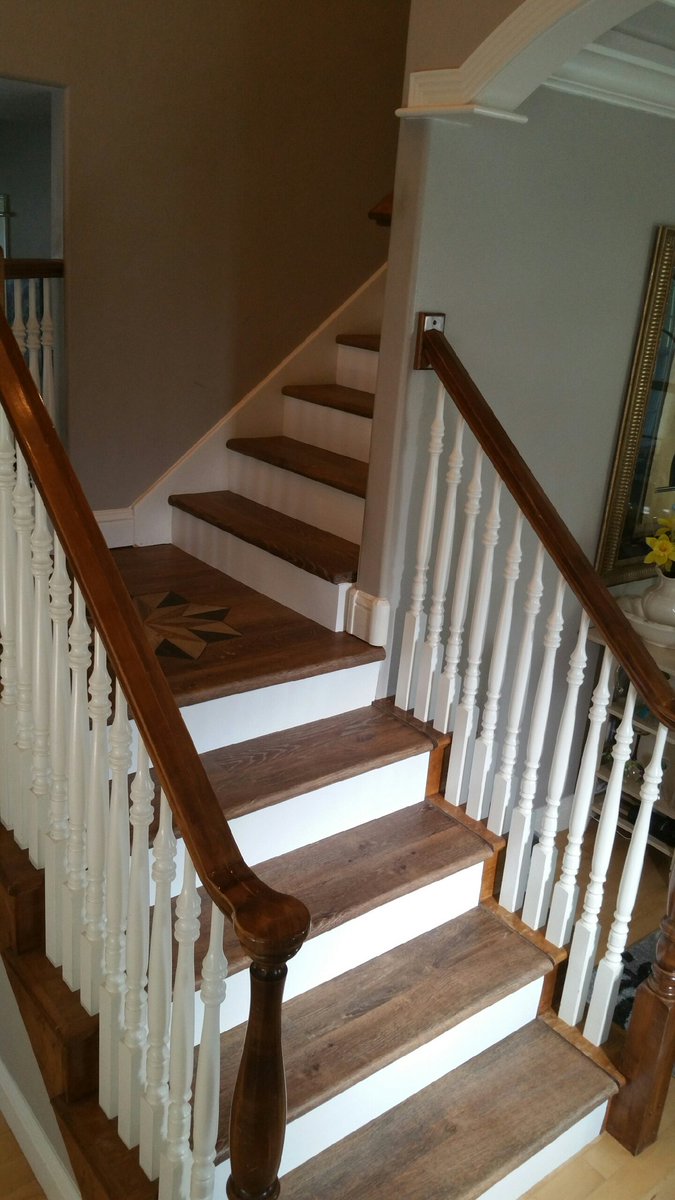 redmtnfloors's tweet photo. Often the look of commercially available stair nose trim, for #LVT flooring, just won't do. If you find yourself in this dilemma, call us. We #SeeFlooringDifferently. #DesignFlooringIsOurPassion #KarndeanDesignflooring #LoveYourFloor #LoveKarndean @karndeancommUSA @karndeanfitter https://t.co/P9k9zqkMDf