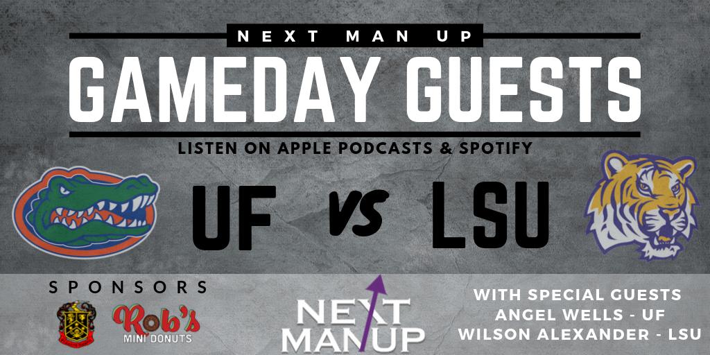 NextManUpPC's tweet photo. This weeks #GAMEDAYGUESTS are @angelcwells from #7UF && @walexander from #5LSU. Stay tuned to see what they have to say about this weeks matchup... #CollegeGameDay https://t.co/oWa6VNQGVU
