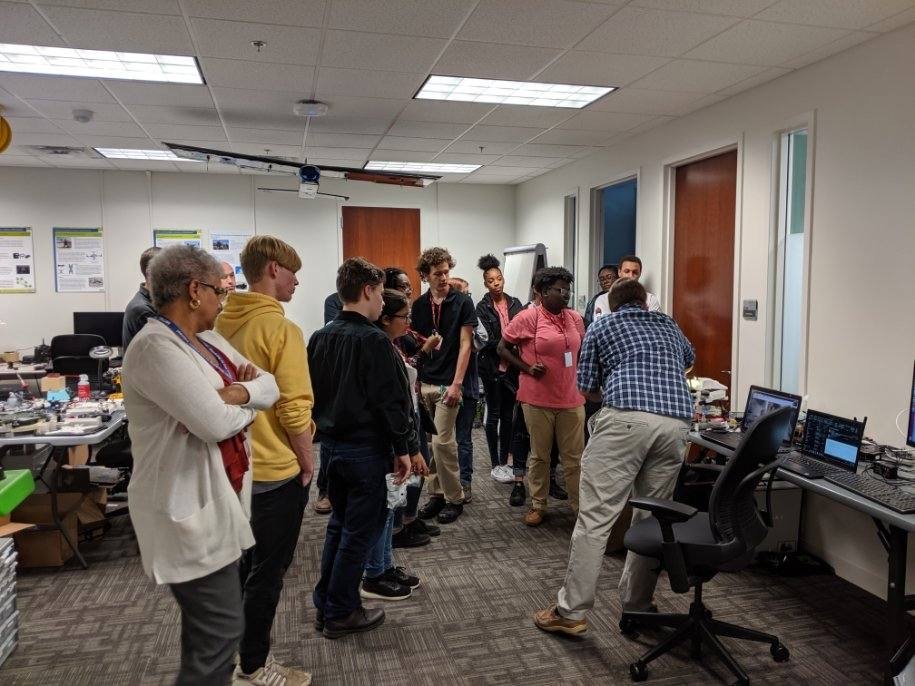NorthForkUVA's tweet photo. The 16th Annual #CBICTechTour visited orgs in the Park today, including @SigSci, Hollymead Fire, and @MITREcorp to introduce area middle and high school students to the dynamic high tech world that exists in the Charlottesville/Albemarle region https://t.co/y2JdYBTm3b