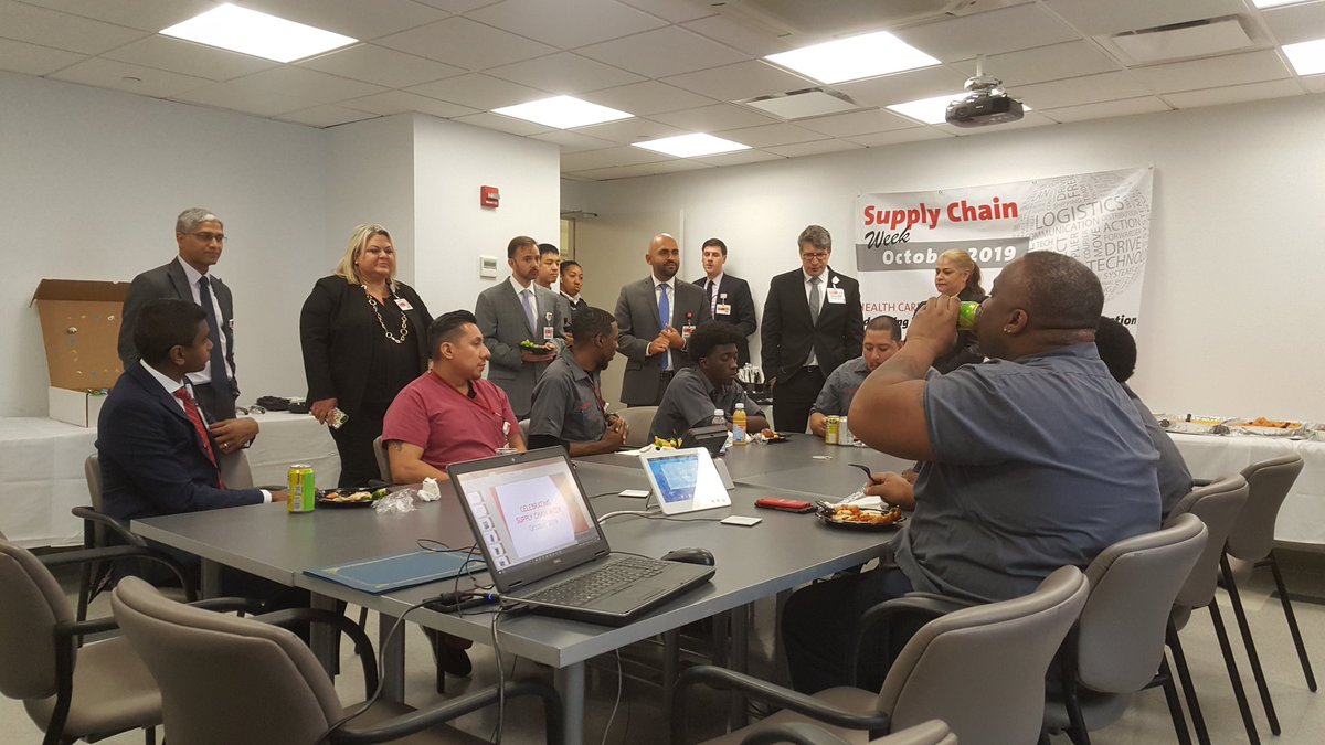 NBholanauth's tweet photo. Celebrating #SupplyChainWeek2019 at NYP/Lower Manhattan Hospital! Advancing Health Care Through Clinical Integration! Thank you for all that you do everyday! #NYPAmazing #PSSProud #NYPSupplyChainTeam #SCWeek #SupplyChain @nyphospital @WillHammondCPA @J_MMejia https://t.co/GuS6GS7qi7