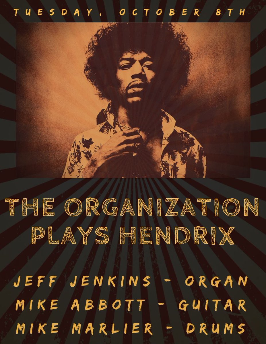 Are you experienced? Join us tonight for The Organization revisiting the music of Hendrix through the jazz lens. #denverjazzscene #SupportLiveMusic