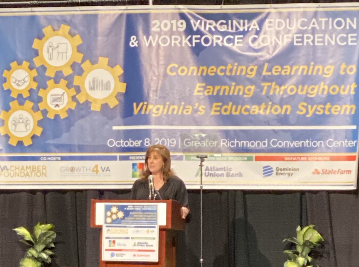 mglatsko's tweet photo. SAIC CEO Nazzic Keene closing keynote speaker #vaworkforce @VAChamber capping a day chock full o’ ideas, inspiration, innovation and initiative and celebrating the  #1 state for business supported by excellence in education https://t.co/SiSvnP3sFB