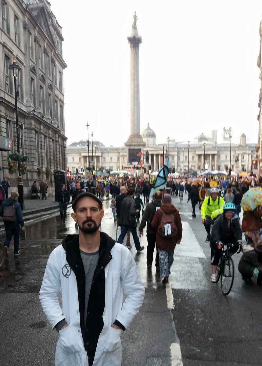 I am not a hippy or a crusty.
I'm not a lefty or an eco-activist.
✊
I'm a scientist; I study our ocean &amp; know first hand what #climatechange is doing to it.
🌊
This #ExtinctionRebellion protest is made of ordinary people like me all contributing what they can.
🌍
#EverybodyNow