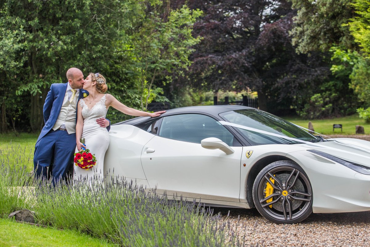 WeddingSupercar's tweet photo. When the weather is as gorgeous as the bride, and the groom looks as cool as the white Ferrari wedding car, well, what more could you wish for?  #PerfectWedding #WeddingDay #WeddingCar #WhiteWedding https://t.co/Um6Bvvbntq
