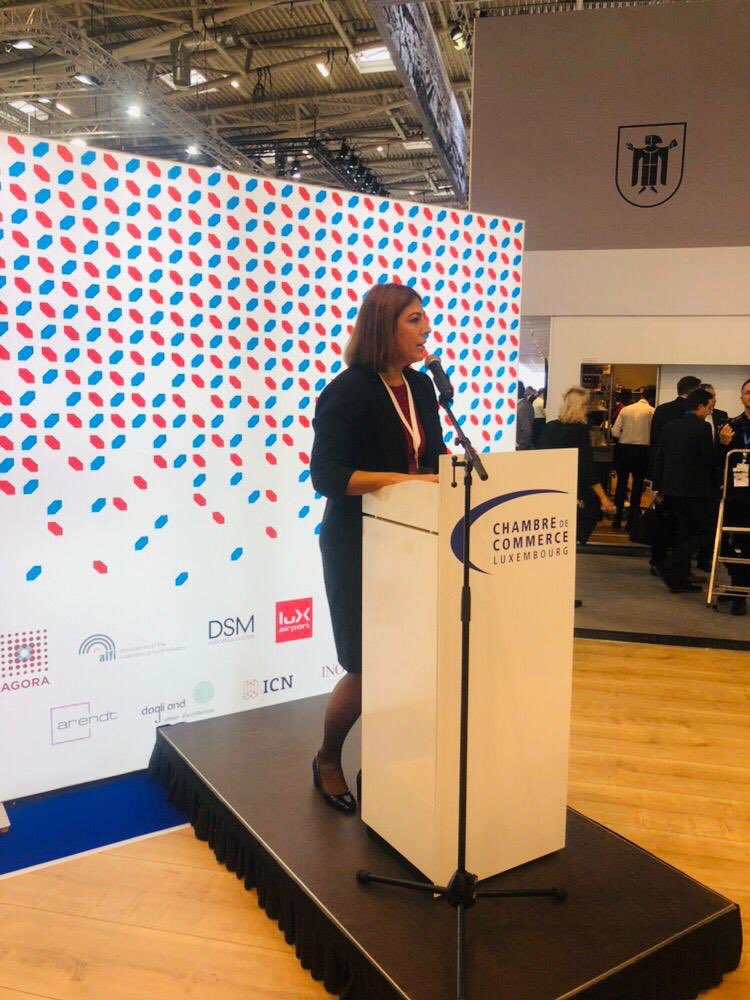 ALFIfunds's tweet photo. @ALFIfunds and #LuxReal welcoming over 150 guests at a cocktail reception @exporeal_team within the #Luxembourg pavillion @ccluxembourg @ThommesC and Sven Rein. https://t.co/fDviG9KqO9