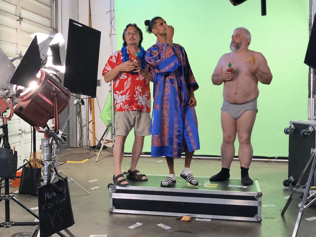 The only mood. More “Weed, Samosas &amp; Sriracha” BTS for your entertainment! 🔥