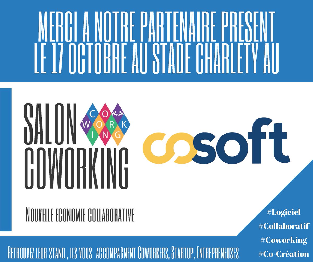 saloncoworking's tweet photo. 📢Heureux d'avoir à nos côtés la #startup #madeinFrance #COSOFT, favorisant la croissance des #tierslieux et #coworking #application collaborative solution gestion de #coworkingspaces community #coworkers #innovation #logiciel #smarcity #entrepreneurs #Sharing #flexoffice 🚀 https://t.co/Z8WsuBsZEo