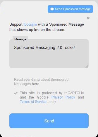 DID YOU KNOW: <a href="/loots/">loots.com</a> Sponsored Messaging is built right into live.loots.com! All streamers can utilize Sponsored Messaging without having to add an overlay to their scenes when streaming on loots.