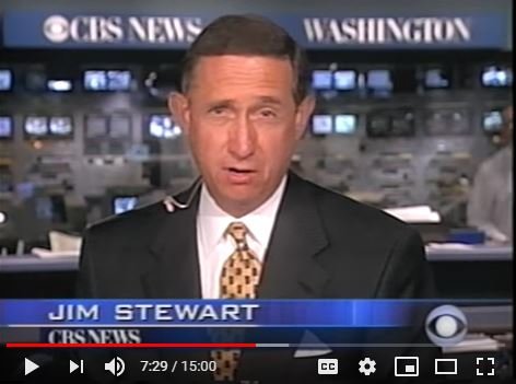 Amidst confusion over WTC2, Jim Stewart (CBS News anchor in Washington) @ 1013 ET took the lead in laying out the FBI "working theory" albeit "pure speculation" that "this is the work of Osama bin Laden" following a "blueprint...signed by Ramzi Yousef"31/