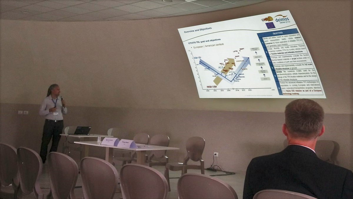 EfestoHE's tweet photo. The @EfestoH2020 project has been presented during the #FAR2019 in the (Re)-Entry and Aero-Assisted Vehicles and Aerothermodynamics Session, Oct. 3rd 2019.

#H2020 #EFESTO_H2020 #PoliTo @EU_H2020 @CORDIS_EU @ElecnorDeimos @DLR_en @onera_en @CIRA_Scpa @PoliTOnews @Aviospace https://t.co/3GcBUHYhK5