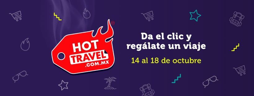 Les contamos que del 14 al 18 de octubre, tendremos #HotTravel, la campaña online enfocada a travel para que encuentres tu hotel, vuelo, renta de autos, y más a excelentes precios. 👏👏👏
