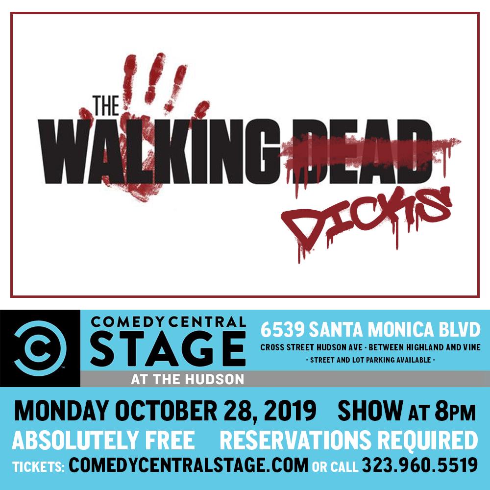 Join us Halloween week at Comedy Central Stage for a reading of my 1/2 hour spooky comedy pilot script "The Walking Dicks" performed by a hilarious cast: Craig Cackowski, @carlacackowski, Mike Kosinski, Jaime Moyer, Carl Tart. FREE! comedycentralstage.com